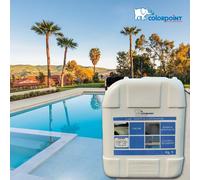 SMALTO VERNICE PITTURA PER PISCINA PISCINE AL CLOROCAUCCIU AZZURRO CHIARO 5 KG