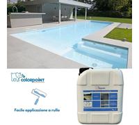 SMALTO VERNICE PITTURA PER PISCINA PISCINE AL CLOROCAUCCIU BIANCO 5 KG