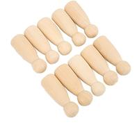 Smandy 10 Bambole con Mollette in Legno, Figure in Legno Artigianali Non Finite per Accessori di Pittura Fai da Te, Perfette per le Arti dei Bambini e la Decorazione della Casa (Ragazza di 75 mm)