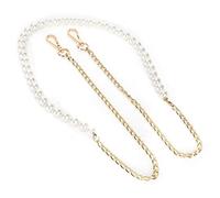 Smandy Accessori per Tracolla per Borsa con Catena di Perle Imitazione Perla con Chiusura Ad Artiglio di Aragosta in Lega per la Sostituzione della Borsa a Tracolla del Portafoglio