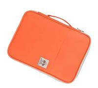 Smandy Borsa Portadocumenti A4, Robusta Cartella Portadocumenti con Cerniera in Tessuto Oxford e Design Multi-tasche, Ideale per Notebook, Telefono, Documenti di Lavoro e di viaggio. (giallo arancio)