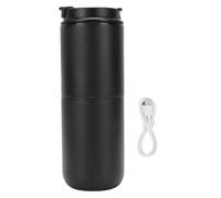 Smandy Caffettiera Elettrica con Mulino, Tazza di caffè da 350 Ml di Macinatura Ricaricabile e Ebollizione Integrata per Esterno (BLACK)