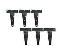 Smandy Cerniere con Cinturino a T da 6 Pezzi da 5 Pollici, Cerniere per Porte da Capannone in Ferro Zincato con Cuscinetto a Fessura, per Porte di Fienili, ante di Armadietti,