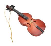 Smandy Ciondolo per Basso Mini Basso in Legno Ornamento da Appendere con Corde Realistiche e Piroli Replica Dettagliata Display Decor per gli Amanti della Musica della Casa delle Bambole in Ufficio