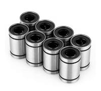 Smandy Cuscinetti a Movimento Lineare LM10UU, Boccola con Cuscinetto a Sfere Lineare 8 Pezzi 10 Mm con Design a Doppia Tenuta, per Macchina per Incidere CNC Stampante 3D