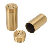 Smandy Dispenser di Sale e Durevole in Acciaio Inossidabile con Shaker per Condimenti Dorati da 2 Pezzi per gli Appassionati di