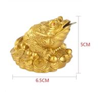 Smandy Feng Shui Money Statue, Fascino della Ricchezza in Resina d'oro con Occhi Rossi e Grande Simbolo di Mestolo per l'arredamento della Casa e dell'ufficio (S 6 * 6 * 5mm)