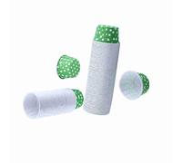 Smandy Fodere per Cupcake da 100 Pezzi, Pirottini per Muffin in Carta Patinata, Pirottini Resistenti Alle Alte Temperature per Dolci, Articoli per Feste, Dolci Fatti in Casa (Pois verdi)