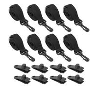 Smandy Kit di Cinghie per Attaccamento per Bobina Solare da 8 Pezzi, Cinghie Morsetti Toccano la Fissaggio per la Piscina Universale Nella Piscina a Terra