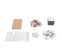 Smandy Kit Portachiavi di Trasferimento di Calore, 105pcs a 2 Spazi per Pressioni a 2 Lati con Nappe di Connettori per Sub -sublimation Craft Fai -da -te (Square)