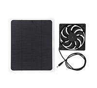 Smandy Kit Ventola per Pannello Solare da 10 W 12 V con Uscita CC USB per la Ventilazione della Serra per Animali Domestici All'aperto