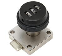 Smandy Lucchetto a camma con combinazione, serratura per cassetti in lega di zinco con codice password resistente per casa e ufficio (NERO)