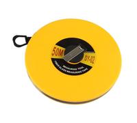 Smandy Metro a Nastro Aperto, Nastro Lungo in Fibra di Vetro Resistente con Manovella, Metrico su Due Lati in Pollici 50 Metri per Costruzioni e Paesaggi