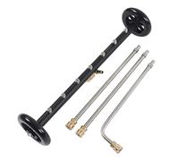 Smandy Pulitore per Telaio con Idropulitrice, 2 in 1 per Superfici, Scopa per Auto, con 4 Ugelli in Acciaio Inossidabile, per Camion, SUV, Auto, Rimorchi, Vialetti, Ponti (7 Fori)