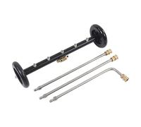 Smandy Pulitore per Telaio con Idropulitrice, 2 in 1 per Superfici, Scopa per Auto, con 4 Ugelli in Acciaio Inossidabile, per Camion, SUV, Auto, Rimorchi, Vialetti, Ponti (5 Fori)