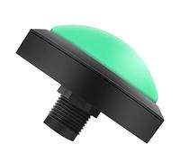 Smandy Pulsante Registrabile, Plastica con Luce LED, Facile Montaggio per Distributori Automatici Interattivi e Macchine da Gioco, Diametro 100 Mm (100#-verde+interruttore a tre gambe+luce LED)