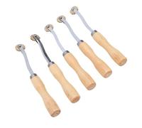 Smandy Rotella da Tracciamento per Cucire, Taglierina per Perforazione con Rotella per Rimbalzo in Acciaio Inossidabile con Manico in Legno per Artigianato