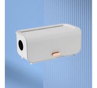 Smandy Scatola Gestione Cavi, Organizer per Cavi con Montaggio a Parete per Prese Multiple e Caricabatterie con Fondo Staccabile per un Facile Accesso Ai, Scatola Spegnicavi in (Beige)