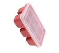 Smandy Stampi per Cubetti di Ghiaccio in Silicone con Coperchio, 6 Scomparti Riutilizzabili a Rilascio Facile, Antigoccia per Feste in Casa (PINK)