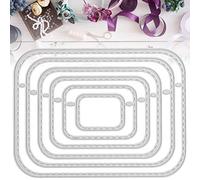 Smandy Stampo per Pelle, Fustella Artigianale in Acciaio Al Carbonio, Forma Rettangolare per Progetti di Arte Fai da Te e Scrapbooking