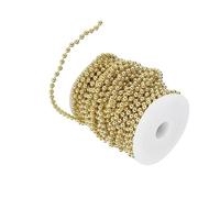 Smandy Stringele Perle di Perle Elettroplate 25m, Perle di Imitazione Luccicante con Frammento per le Finestre di Natale del Matrimonio (GOLD)