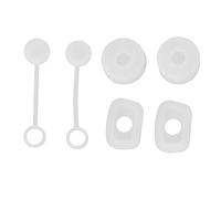Smandy Tappi in Silicone a Prova di Perdite 6 Pezzi Tappi per Cannucce per Tazze Sigillati Riutilizzabili Set di per Cannucce con Quadrati Rotondi per Fuoriuscite per Viaggi (Trasparente)