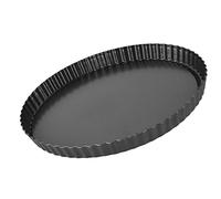 Smandy Teglia per Crostata Rotonda, Teglia per Crostata Antiaderente con Fondo Rimovibile, per Quiche Scanalata per Cuocere e Servire Deliziose Crostate ([Ispessito] Piatto per torta con fondo vivo