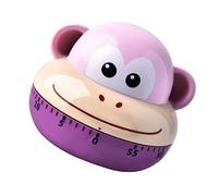 Smandy Timer da Cucina Meccanico, Timer di Cottura Manuale da 60 Minuti con Forma di Animale dei Cartoni Animati e Scala Chiara, per Studenti e Bambini (piccola scimmia)