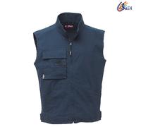 SMANICATO DA LAVORO GILET MULTITASCHE U POWER WAVE UOMO PESCA CACCIA 97% COTONE