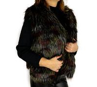 Smanicato di Pelliccia ecologica Gilet da Donna Invernale elegante giacca Senza Maniche con Tasche ragazza di Peluche sintetico eco Giubbotto gilettato colorato Caldo moda inverno 2025 2026 Fantasia 1