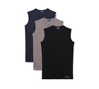 3 Maglie uomo Navigare smanicate scollo V in cotone bi-elastico con logo art 575