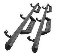 SMANOW Pedane a discesa compatibili con Jeep Wrangler JL 4 porte 2018-2024, polvere nera testurizzata a doppio stadio, gradini laterali da 7,6 cm BCKA.