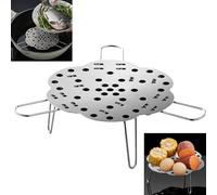 Smaoqingji Griglia a Vapore in Acciaio Inossidabile - 1 Pezzo, Acciaio Inox Steam Rack, Adatto per Una Vasta Gamma di Pentole e Padelle, Facile da Cucinare Vari Alimenti in Padella