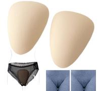 Smaoqingji Panty Liners Ladies Cameltoe Liner Invisibile - Colore della Pelle, 2 Pezzi, Bikini Concealer, Adatto Donne Leggings, Costumi da Bagno, Eliminando L'Imbarazzo Imbottitura la metà Anteriore