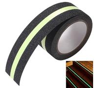 Smaoqingji Tappetini Antiscivolo Autoadesivi Strisce - 1 Rotolo, Nero, con Funzione Luminescente, Antiscivoloer Scale Tappetining per Gradini, Tappetini Antiscivolo per Tutti I Gradini delle Scale