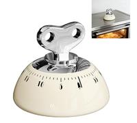 Smaoqingji Timer Meccanico da Cucina - 1 Pezzo, Color Crema, Cucinaer con Allarme Forte, Adatto per Molteplici Applicazioni Come Cucinare, Cuocere al Forno, Allenarsi, Lavorare In Ufficio e Studiare