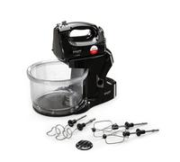 SMAPP 451.6 Robot da cucina con ciotola da 3,3 l, motore da 580 W, nero, con accessori per miscelazione e frusta e set di naselli per miscelatore, 5 velocità, robot da cucina per impasto del pane
