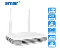 Smar Wifi NVR 8CH 5MP H.265 Videoregistratore di rete per sistema di sicurezza wireless Supporto Face Detection Onvif 2.5 ''HDD ICsee APP