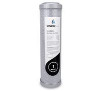 smardy blue Premium CTO 10" Blocco di Carbone Attivo Cartuccia 1μm per Osmosi Inversa, Filtro dell'Acqua