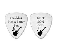SMARGO Plettri per chitarra con scritta "I Couldn't Pick A Better Son", regalo per mamma e papà, regalo di compleanno o di Natale