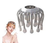 Smart 20-Claw Electric Head Massager Scalp, 5 Smart Modes,Electric Scalp Massager with 360° Rotating Nodes, TMS Pulse Technology|Stress Relief Sleep Aid for Home,Travel (White,Small Motor)