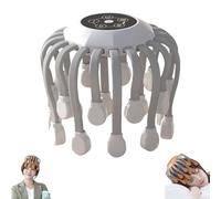 Smart 20-Claw Electric Head Massager Scalp, 5 Smart Modes, Wireless 360° Deep Intelligent Octopus Massage, Stress Relief Sleep Aid for Home, Travel (White,Small motor (5w))