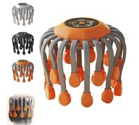 Smart 20-Claw Electric Head Massager Scalp, Octopus Head Massager Scalp, Wireless 360° Deep Intelligent Octopus Massage, For Home And Travel (orange,L motor)