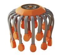 Smart 20-Claw Electric Head Massager Scalp, Wireless 360° Deep Intelligent Octopus Massage, Wireless Deep Scalp Massage Device with 5 Smart Modes, Stress Relief Sleep Aid for Home (Orange-Small)