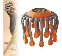 Smart 20-Claw Electric Head Massager Scalp, Wireless Deep Scalp Massage Device with 5 Smart Modes, 360° Rotating Nodes, TMS Pulse Tech, Stress Relief for Home and Travel (orange,Smart Control)
