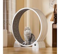 Smart ABS Cat Tapis roulant - Silent Running Wheel with Digital Display for Indoor Pet Fitness (35dB Quiet Operation) (nero, modello normale)