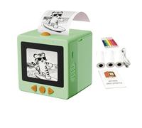 Smart AI Voice Sticker Maker Machine, AI Sticker Box Printer, Inkless Portable Thermal Stickerbox Printer with Display and Voice Control, DIY Label Maker for Scrapbooking, Crafts, Gift Wrapping (Verde