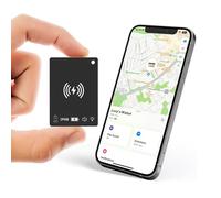 Smart Air Tag Card Ricaricabile Wallet Tracker, Localizzatore GPS Funziona con Apple Dov'è (Solo iOS), Impermeabile IP68, per Bagagli/Portafogli/Passaporti/Chiavi, Nero