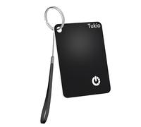 Smart Air Tracker Tag (Nero)-1pezzi, Compatibile Apple Dov'è (iOS Only),Buletooth localizzatore con ricarica wireless, IP68 impermeabile, Smart Finder compatibile con anello chiavi e cordino in nylon.