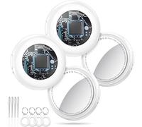 Smart Air Tracker Tags 4 Pezzi Bianco, Smart Tracker Localizzatore Funziona con Apple Dov'è App (solo iOS), Bluetooth Trova Oggetti e Chiavi/Bagagli/Portafogli/Valigia, Batteria Sostituibile